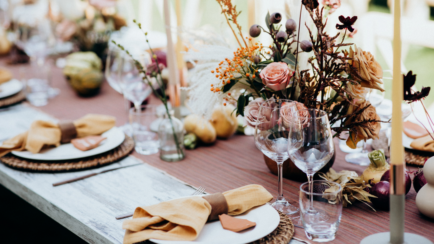 Boho Themed Centrepieces & Table Decor