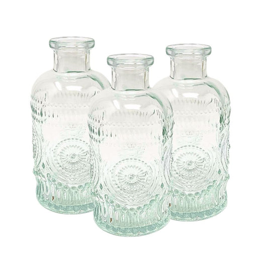 Clear Apothecary Bottle Vase (12.5cm H x 6.5cm W)