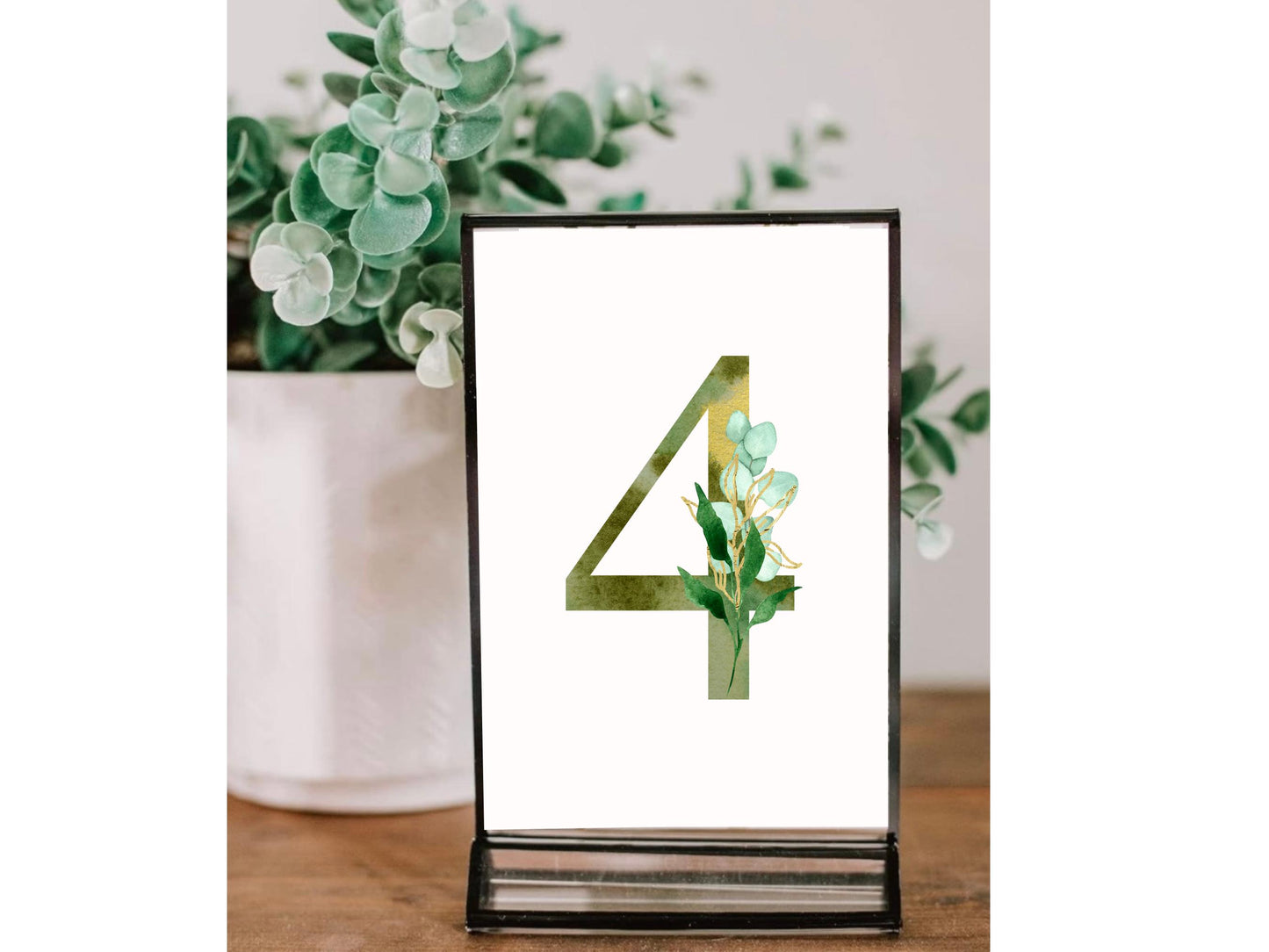 Set of  3 Acrylic (5 x 7 in) Black Edge Portrait Frames with Stand for Table Numbers or Photos - Wedding Decor or Home Decor, Halloween